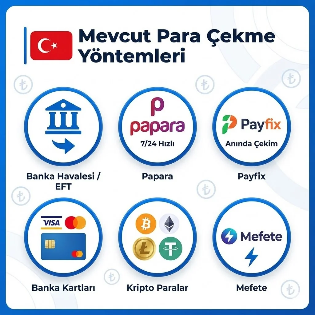 Mevcut Para Çekme Yöntemleri