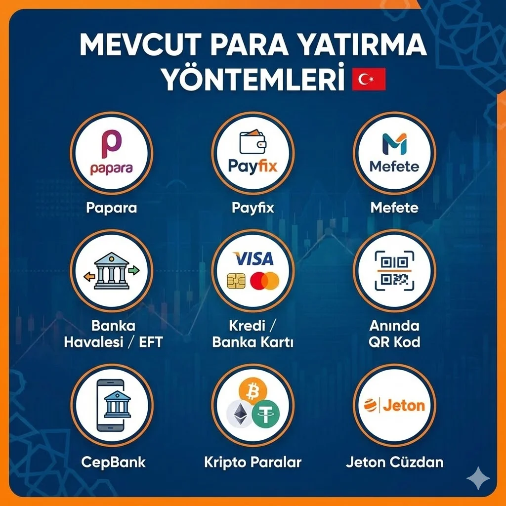 Mevcut Para Yatırma Yöntemleri