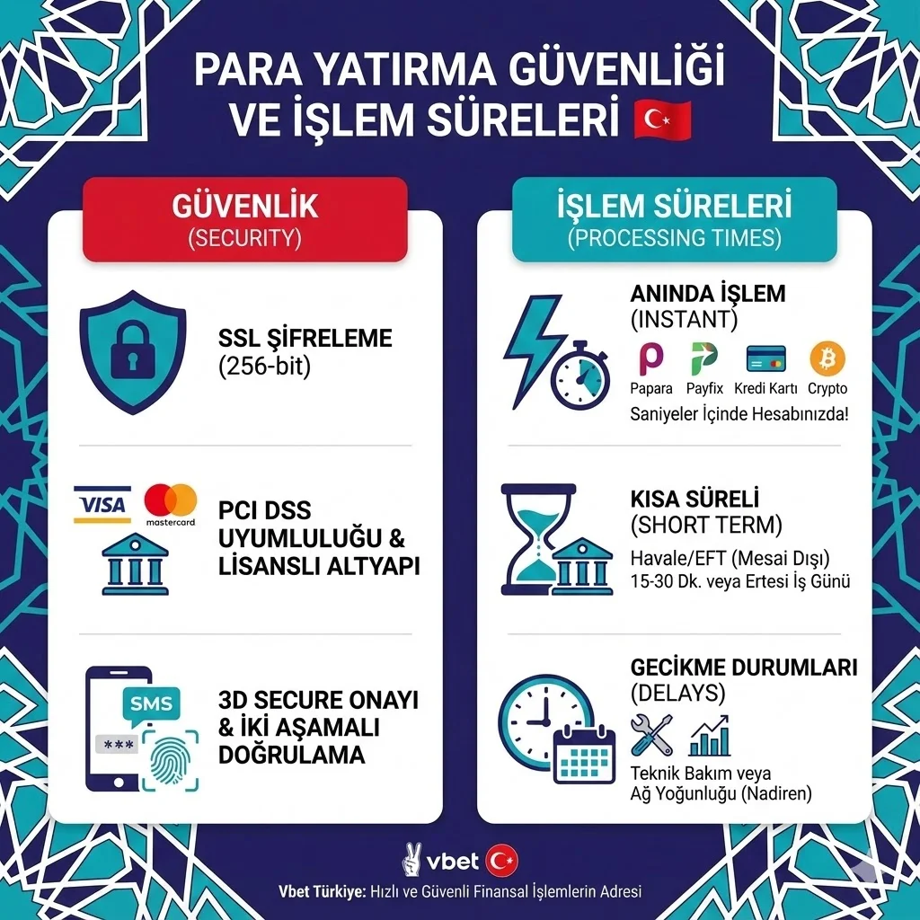 Para Yatırma Güvenliği ve İşlem Süreleri