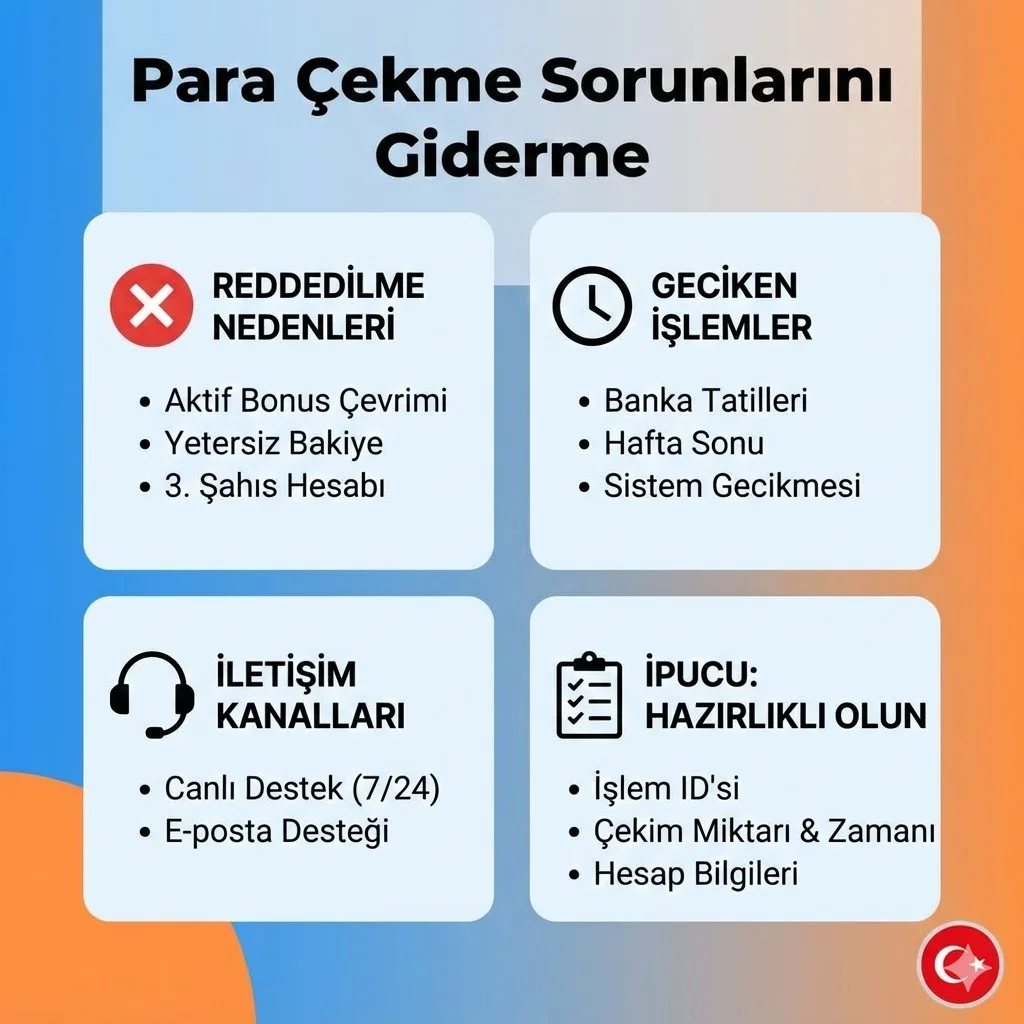 Para Çekme Sorunlarını Giderme